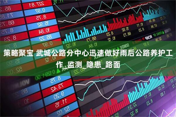 策略聚宝 武城公路分中心迅速做好雨后公路养护工作_监测_隐患_路面